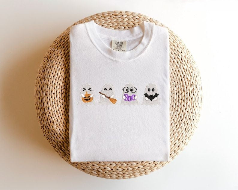 Boo Bat Broom Pumpkin Ghost T-shirt